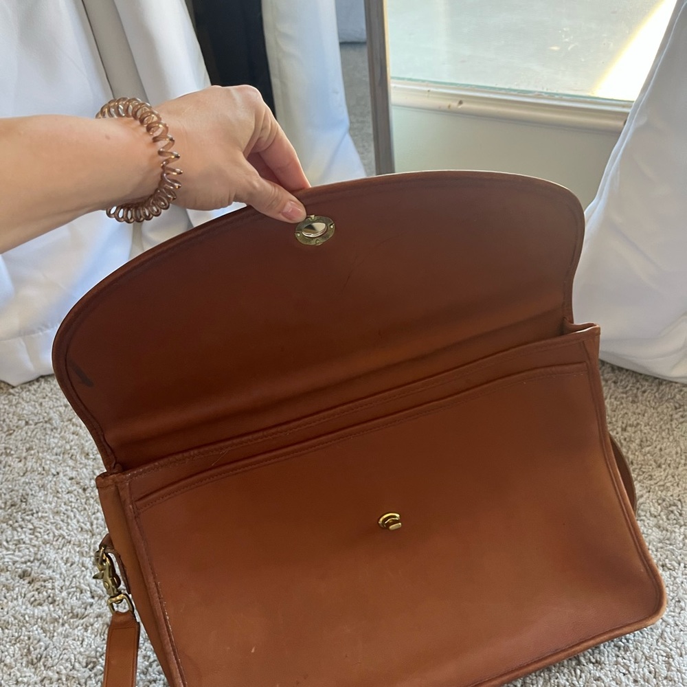 Vintage COACH Crossbody Laptop Messenger Bag - Picture 6 of 8